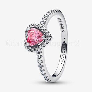 Pandora Elevated Pink Heart Ring